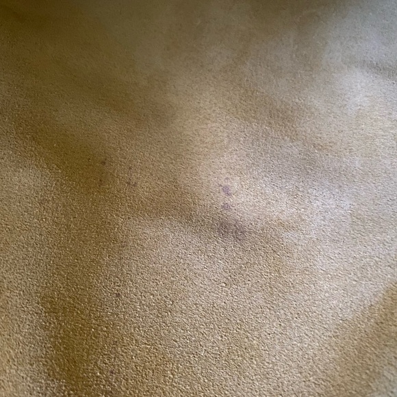 LARGE Tory Burch Lee Radziwill Double Bag Leather Suede Navy Yellow NO STRAP! - Picture 16 of 16